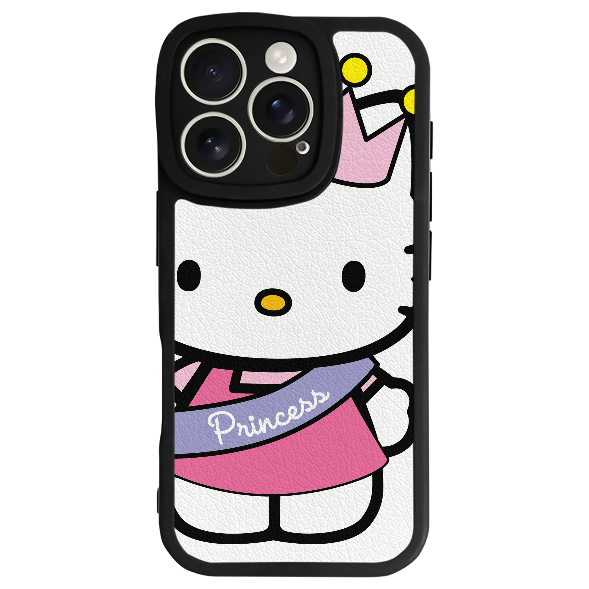 （画像用） Hello Kitty ハローキティ 【iPhone 16シリーズ対応】シリコンスマホケース（レザー調） 材質：シリコン